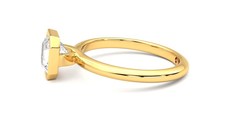 Taylor & Hart Purity Asscher Engagement Ring 360 degree image 21
