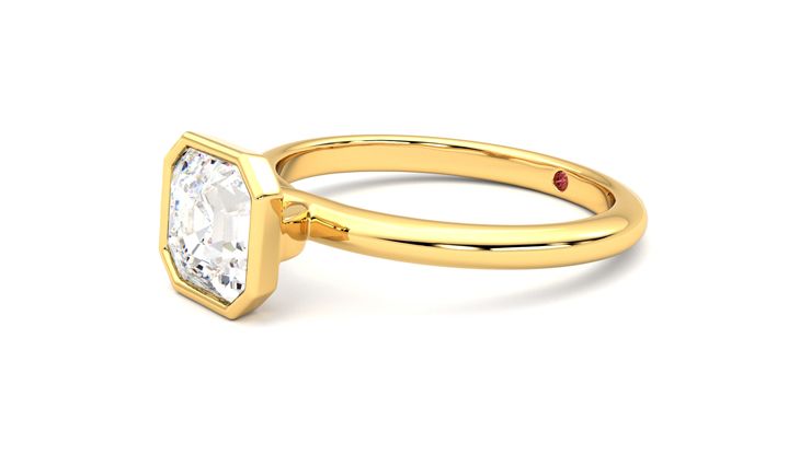 Taylor & Hart Purity Asscher Engagement Ring 360 degree image 23