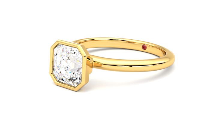 Taylor & Hart Purity Asscher Engagement Ring 360 degree image 24