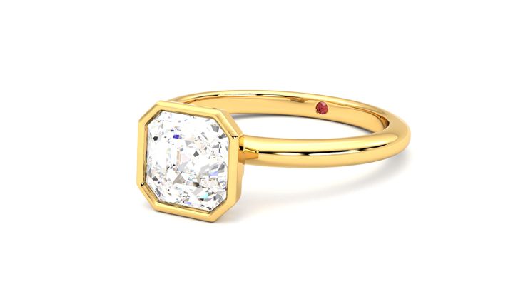 Taylor & Hart Purity Asscher Engagement Ring 360 degree image 25