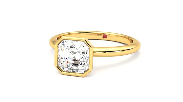 Taylor & Hart Purity Asscher Engagement Ring 360 degree image 26