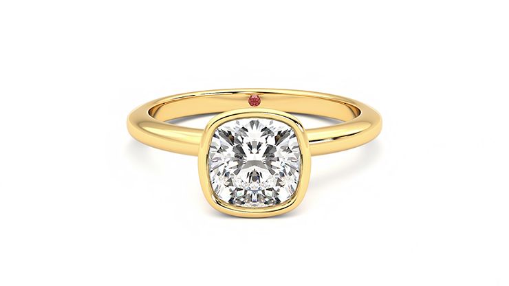 Taylor & Hart Purity Cushion Engagement Ring 360 degree image 0