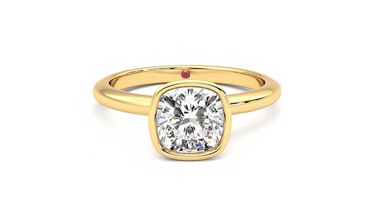 Taylor & Hart Purity Cushion Engagement Ring 360 degree image 1