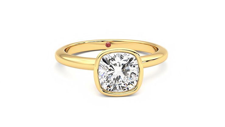 Taylor & Hart Purity Cushion Engagement Ring 360 degree image 2