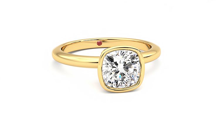Taylor & Hart Purity Cushion Engagement Ring 360 degree image 3