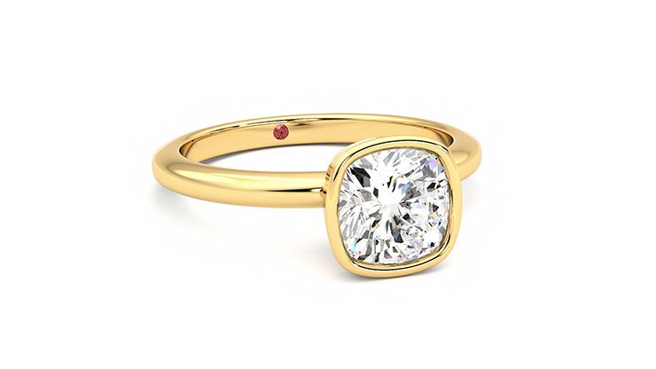 Taylor & Hart Purity Cushion Engagement Ring 360 degree image 4