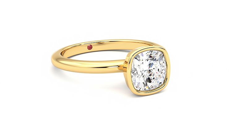 Taylor & Hart Purity Cushion Engagement Ring 360 degree image 5