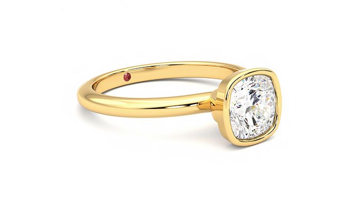 Taylor & Hart Purity Cushion Engagement Ring 360 degree image 6