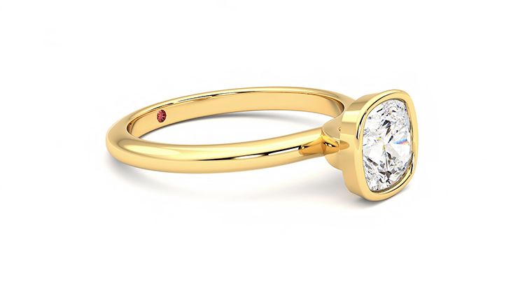 Taylor & Hart Purity Cushion Engagement Ring 360 degree image 7