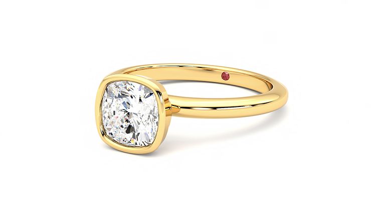 Taylor & Hart Purity Cushion Engagement Ring 360 degree image 25