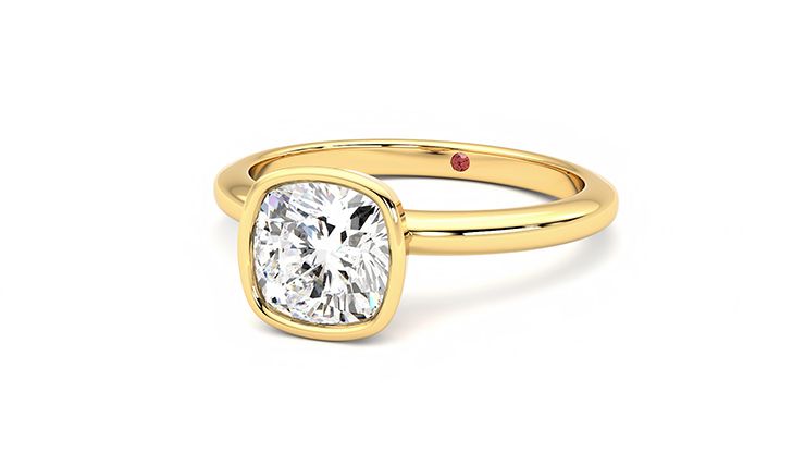 Taylor & Hart Purity Cushion Engagement Ring 360 degree image 26