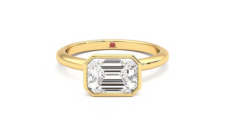 Taylor & Hart Purity Emerald Engagement Ring 360 degree image 0