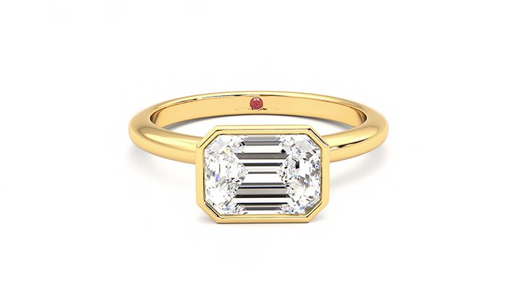 Taylor & Hart Purity Emerald Engagement Ring 360 degree image 1