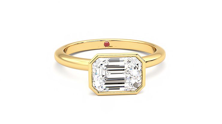 Taylor & Hart Purity Emerald Engagement Ring 360 degree image 2