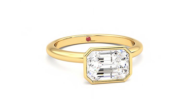 Taylor & Hart Purity Emerald Engagement Ring 360 degree image 3