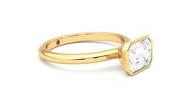 Taylor & Hart Purity Emerald Engagement Ring 360 degree image 7