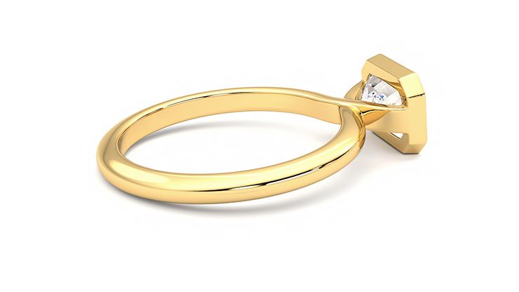 Taylor & Hart Purity Emerald Engagement Ring 360 degree image 11