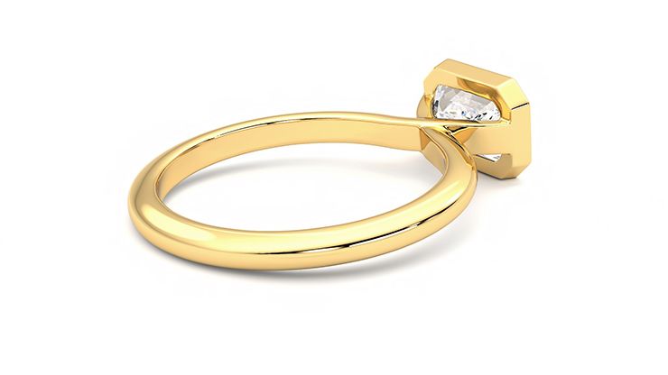 Taylor & Hart Purity Emerald Engagement Ring 360 degree image 12