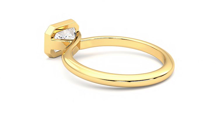 Taylor & Hart Purity Emerald Engagement Ring 360 degree image 18