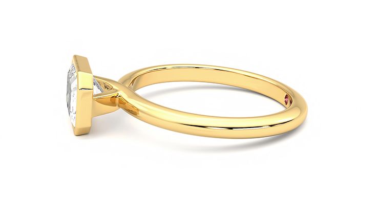 Taylor & Hart Purity Emerald Engagement Ring 360 degree image 21