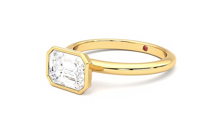 Taylor & Hart Purity Emerald Engagement Ring 360 degree image 24