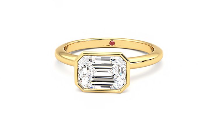 Taylor & Hart Purity Emerald Engagement Ring 360 degree image 28
