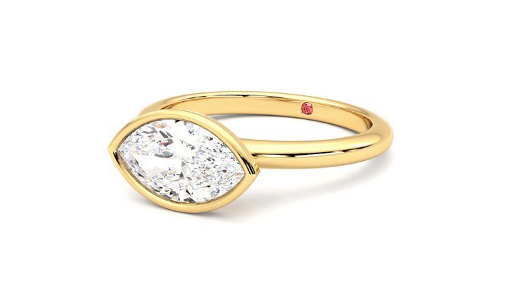 Taylor & Hart Purity Marquise Engagement Ring 360 degree image 25