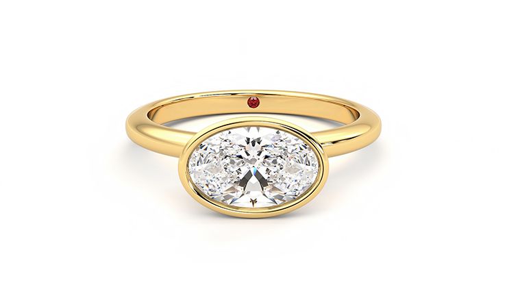 Taylor & Hart Purity Oval Engagement Ring 360 degree image 0