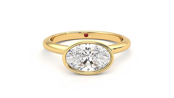 Taylor & Hart Purity Oval Engagement Ring 360 degree image 1