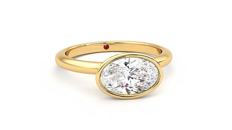 Taylor & Hart Purity Oval Engagement Ring 360 degree image 3