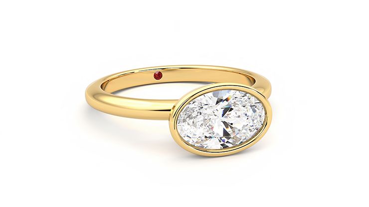 Taylor & Hart Purity Oval Engagement Ring 360 degree image 4