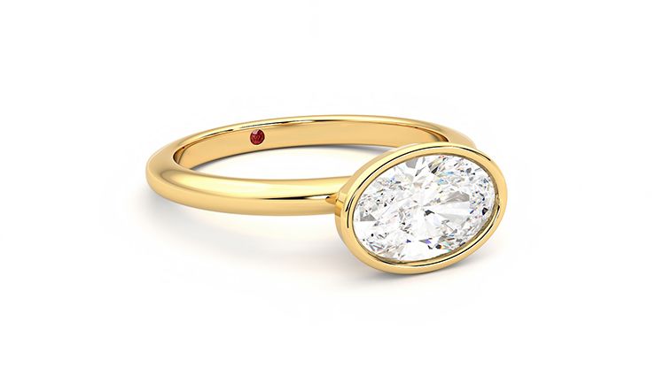 Taylor & Hart Purity Oval Engagement Ring 360 degree image 5