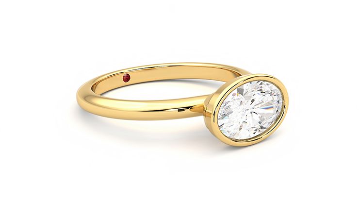 Taylor & Hart Purity Oval Engagement Ring 360 degree image 6