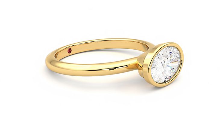 Taylor & Hart Purity Oval Engagement Ring 360 degree image 7