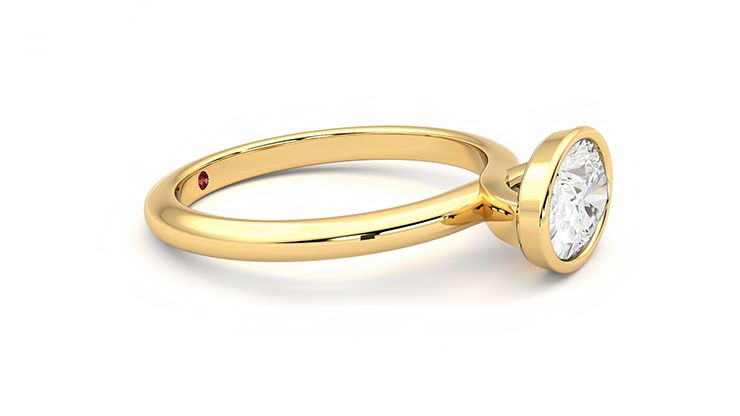 Taylor & Hart Purity Oval Engagement Ring 360 degree image 8