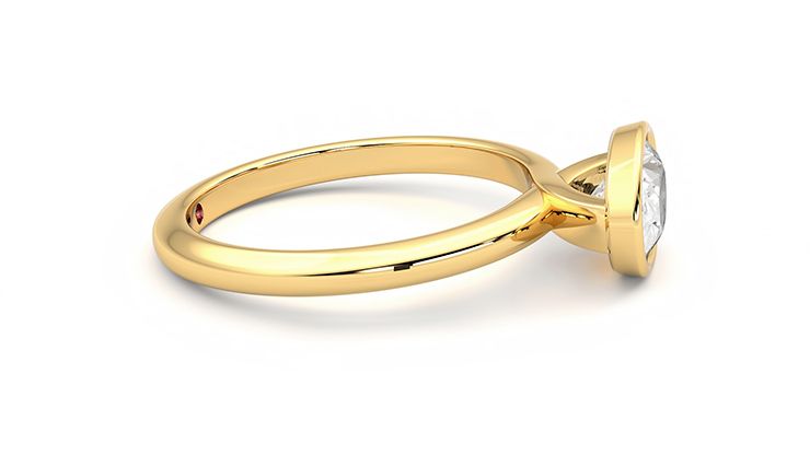 Taylor & Hart Purity Oval Engagement Ring 360 degree image 9
