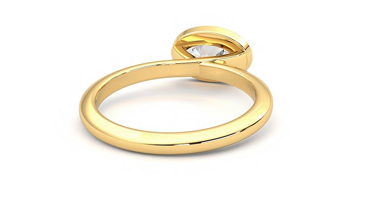 Taylor & Hart Purity Oval Engagement Ring 360 degree image 14