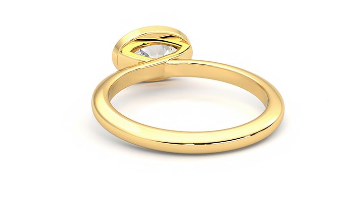 Taylor & Hart Purity Oval Engagement Ring 360 degree image 16