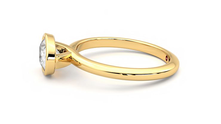 Taylor & Hart Purity Oval Engagement Ring 360 degree image 21