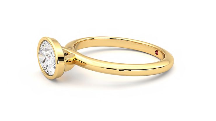 Taylor & Hart Purity Oval Engagement Ring 360 degree image 22