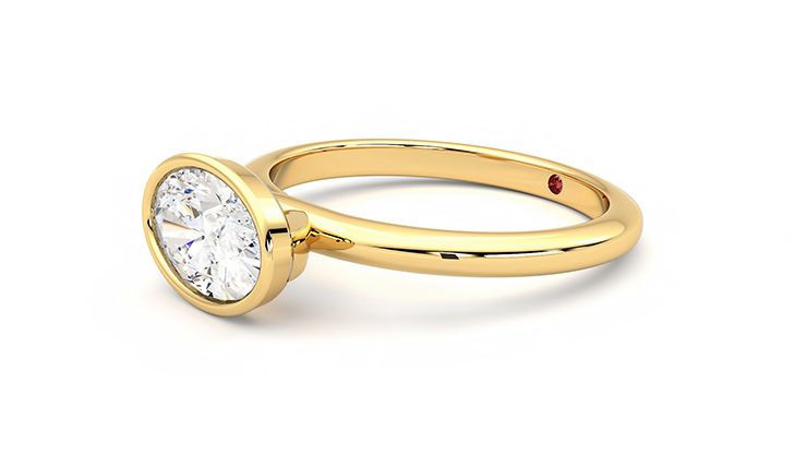 Taylor & Hart Purity Oval Engagement Ring 360 degree image 23