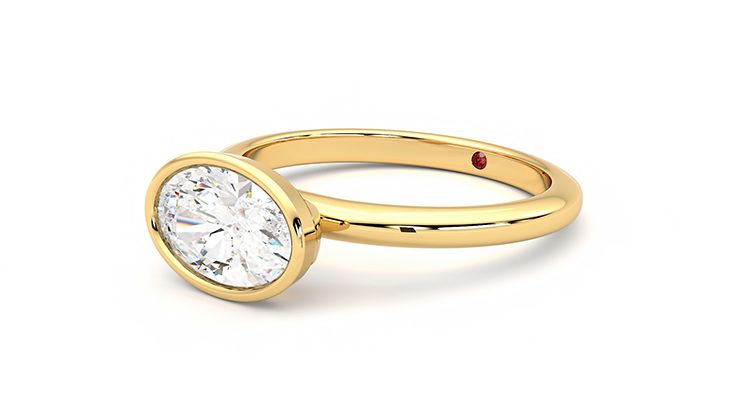 Taylor & Hart Purity Oval Engagement Ring 360 degree image 24