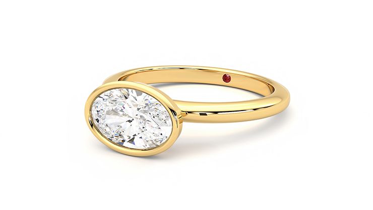 Taylor & Hart Purity Oval Engagement Ring 360 degree image 25