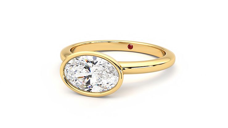 Taylor & Hart Purity Oval Engagement Ring 360 degree image 26