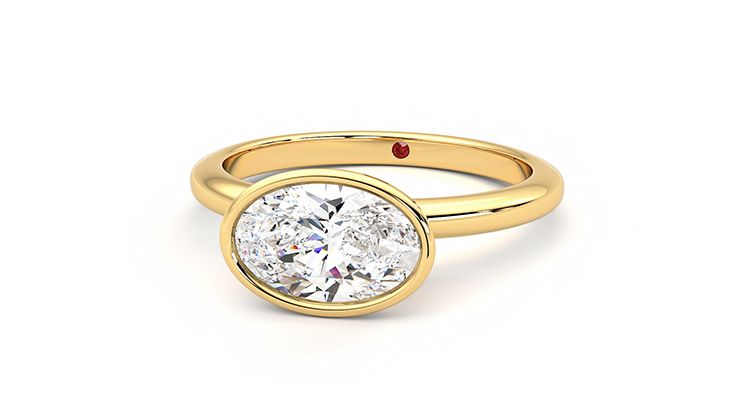 Taylor & Hart Purity Oval Engagement Ring 360 degree image 27