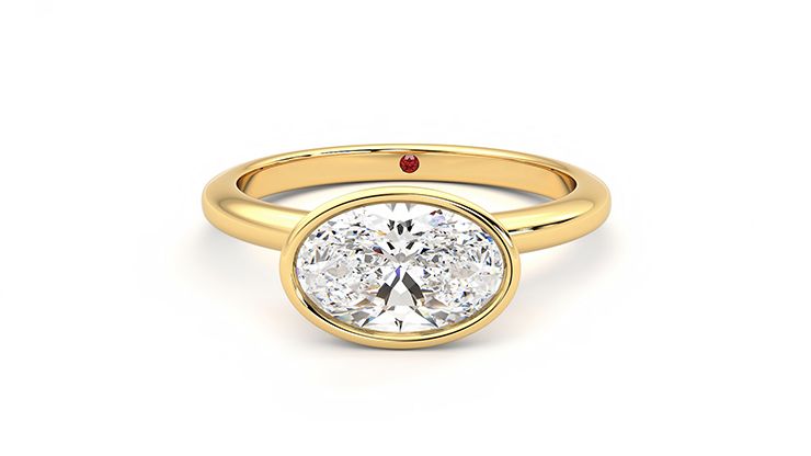 Taylor & Hart Purity Oval Engagement Ring 360 degree image 29