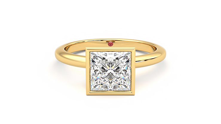 Taylor & Hart Purity Princess Engagement Ring 360 degree image 0