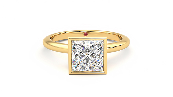 Taylor & Hart Purity Princess Engagement Ring 360 degree image 1