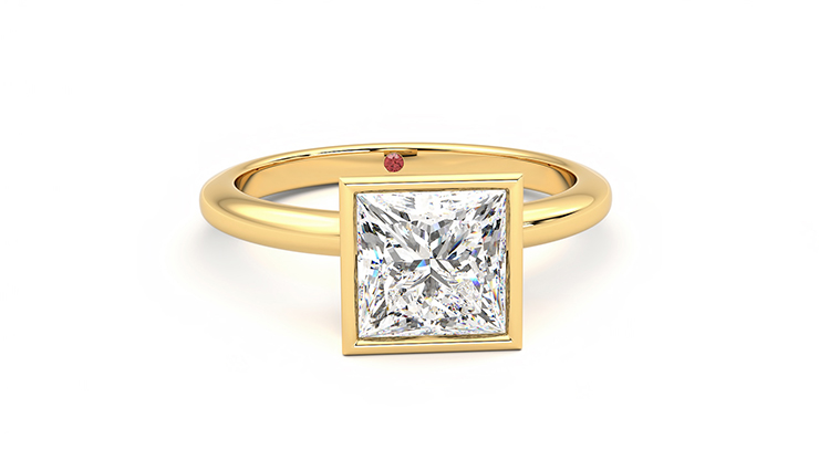 Taylor & Hart Purity Princess Engagement Ring 360 degree image 2