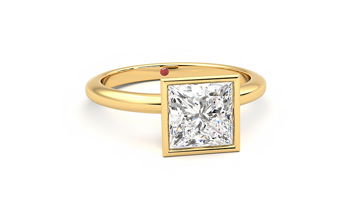 Taylor & Hart Purity Princess Engagement Ring 360 degree image 3